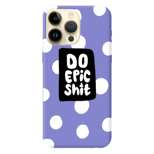 Apple iPhone 13 Pro Max Do Epic Shit Purple Colored Silicone TPU Θήκη
