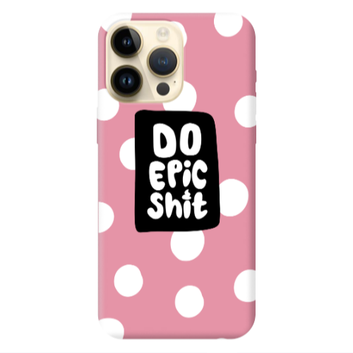 Apple iPhone 13 Pro Max Do Epic Shit Pink Colored Silicone TPU Θήκη