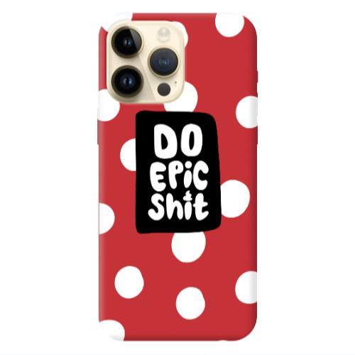 Apple iPhone 13 Pro Max Do Epic Shit Red Colored Silicone TPU Θήκη