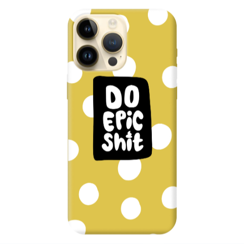 Apple iPhone 13 Pro Max Do Epic Shit Yellow Colored Silicone TPU Θήκη