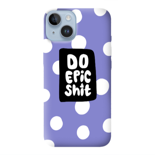 Apple iPhone 14  Do Epic Shit Purple Colored Silicone TPU Θήκη