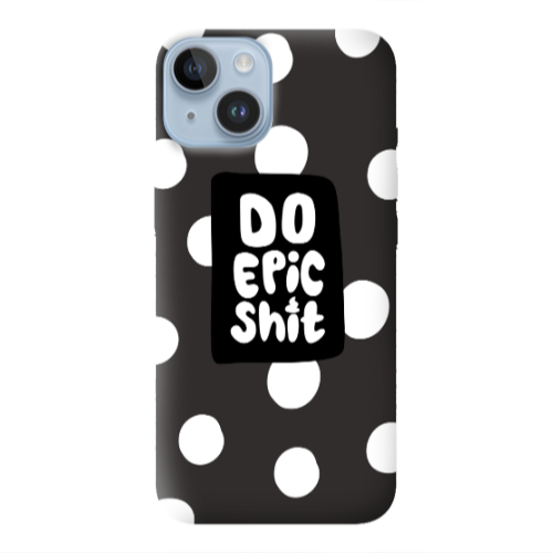 Apple iPhone 14  Do Epic Shit Black Colored Silicone TPU Θήκη
