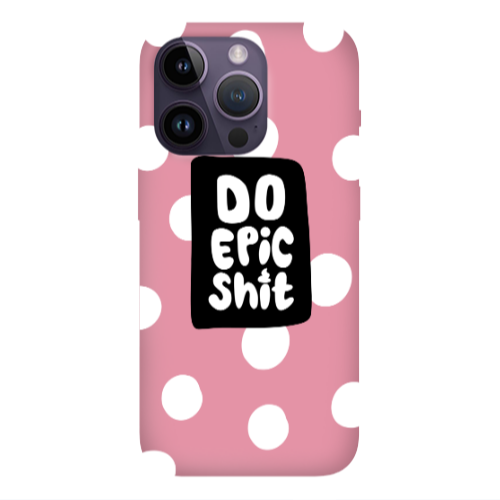 Apple iPhone 14 Pro  Do Epic Shit Pink Colored Silicone TPU Θήκη