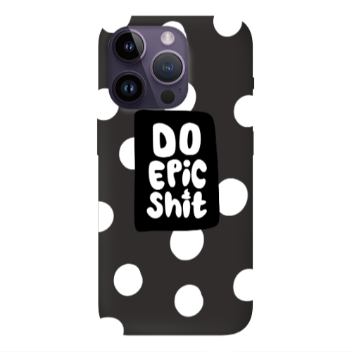 Apple iPhone 14 Pro  Do Epic Shit Black Colored Silicone TPU Θήκη