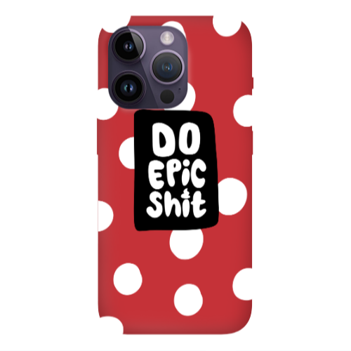 Apple iPhone 14 Pro  Do Epic Shit Red Colored Silicone TPU Θήκη