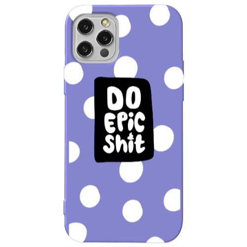 Apple iPhone 13 Pro Do Epic Shit Purple Colored Silicone TPU Θήκη