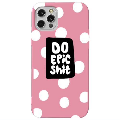 Apple iPhone 13 Pro Do Epic Shit Pink Colored Silicone TPU Θήκη