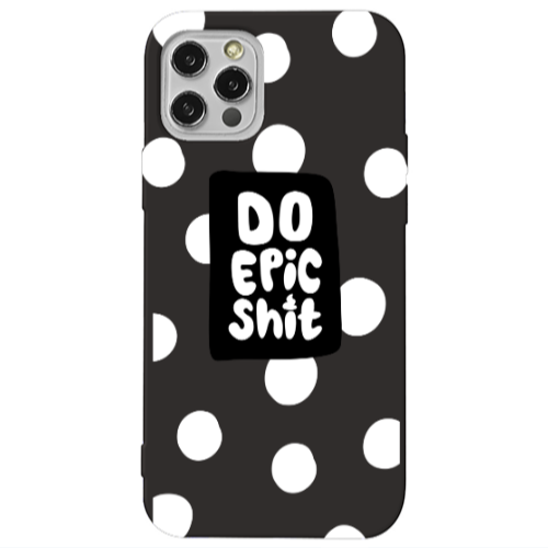 Apple iPhone 13 Pro Do Epic Shit Black Colored Silicone TPU Θήκη