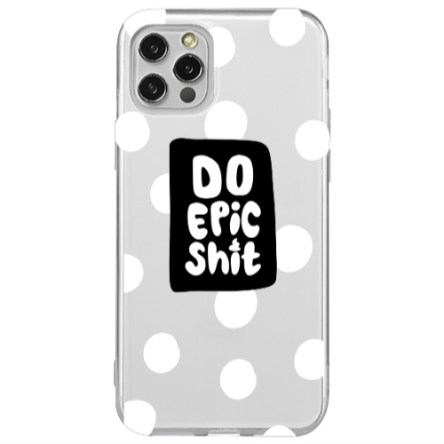 Apple iPhone 12 Pro Do Epic Shit Transparent Silicone TPU Θήκη