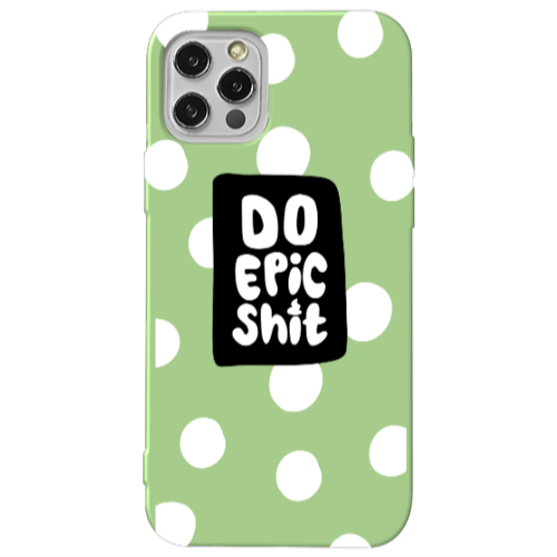 Apple iPhone 12 Pro Do Epic Shit Light Green Colored Silicone TPU Θήκη