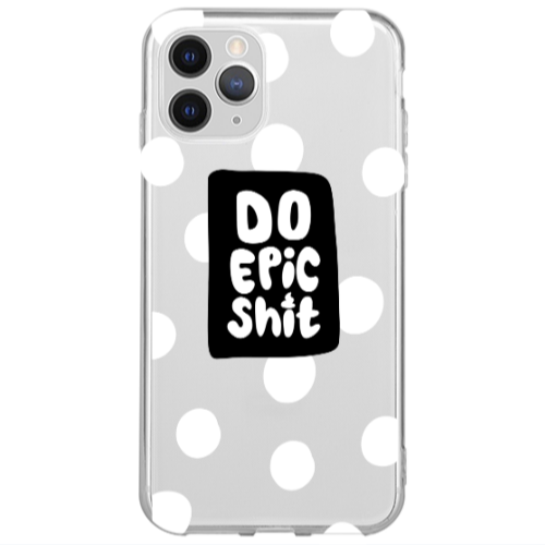 Apple iPhone 12 Pro Max Do Epic Shit Transparent Silicone TPU Θήκη