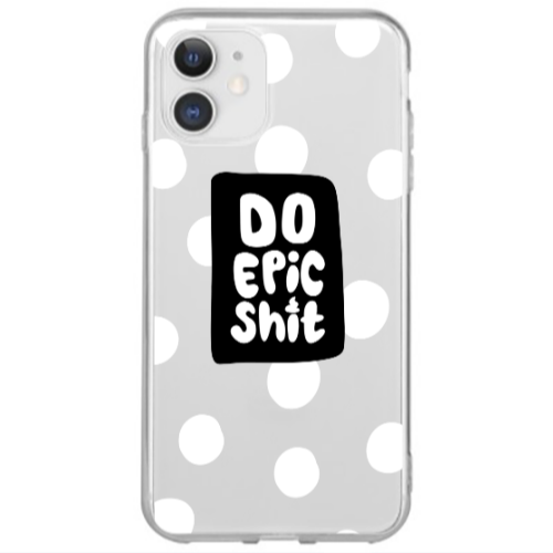 Apple iPhone 12 Mini Do Epic Shit Transparent Silicone TPU Θήκη