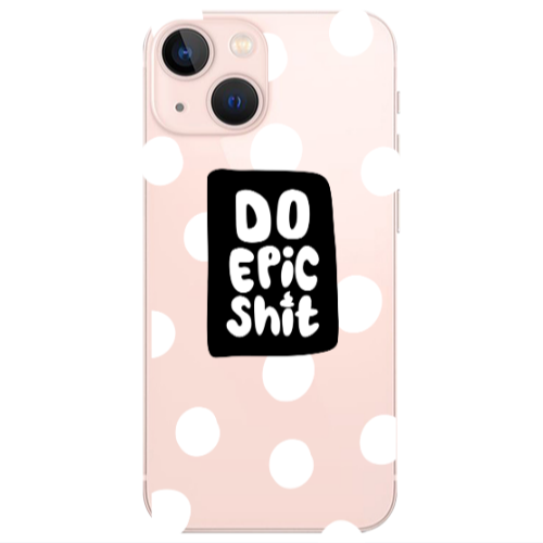 Apple iPhone 13 Mini Do Epic Shit Transparent Silicone TPU Θήκη