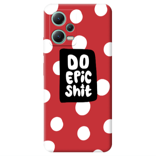 Xiaomi Redmi Note 12 Pro 5G Do Epic Shit Red Colored Silicone TPU Θήκη