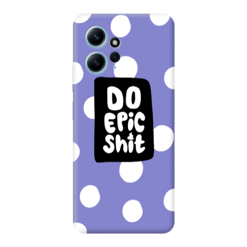 Xiaomi Redmi Note 12 4G Do Epic Shit Purple Colored Silicone TPU Θήκη