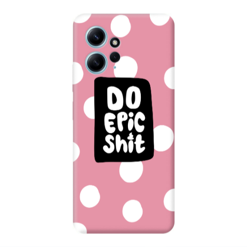 Xiaomi Redmi Note 12 4G Do Epic Shit Pink Colored Silicone TPU Θήκη