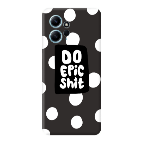 Xiaomi Redmi Note 12 4G Do Epic Shit Black Colored Silicone TPU Θήκη