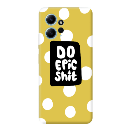 Xiaomi Redmi Note 12 4G Do Epic Shit Yellow Colored Silicone TPU Θήκη
