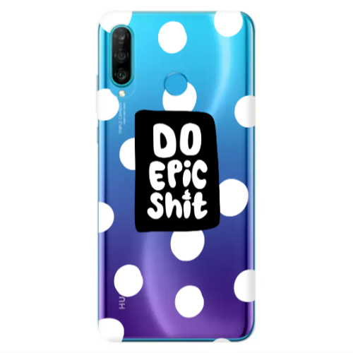 Huawei P30 Lite Do Epic Shit Transparent Silicone TPU Θήκη