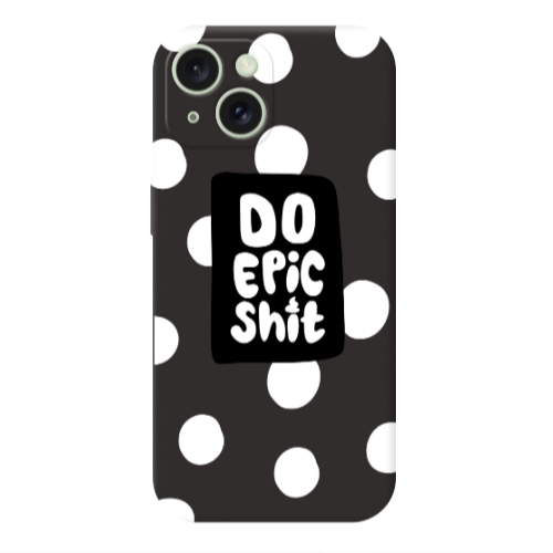 Apple iPhone 15 Do Epic Shit Black Colored Silicone TPU Θήκη