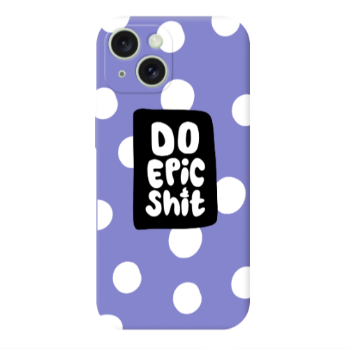 Apple iPhone 15 Plus Do Epic Shit Purple Colored Silicone TPU Θήκη