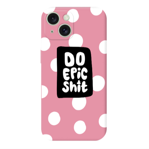 Apple iPhone 15 Plus Do Epic Shit Pink Colored Silicone TPU Θήκη