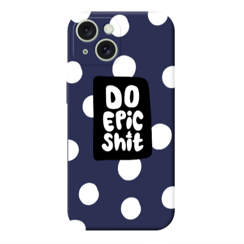 Apple iPhone 15 Plus Do Epic Shit Dark blue Colored Silicone TPU Θήκη