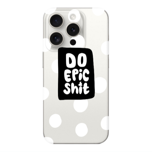 Apple iPhone 15 Pro Do Epic Shit Transparent Silicone TPU Θήκη