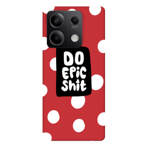 Xiaomi Redmi Note 13 5G Do Epic Shit Red Colored Silicone TPU Θήκη