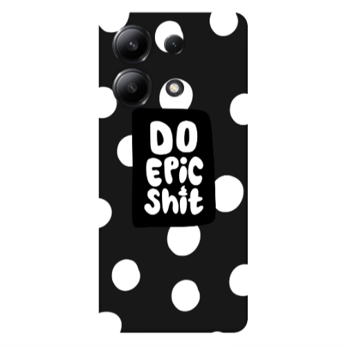 Xiaomi Redmi Note 13 4G Do Epic Shit Black Colored Silicone TPU Θήκη