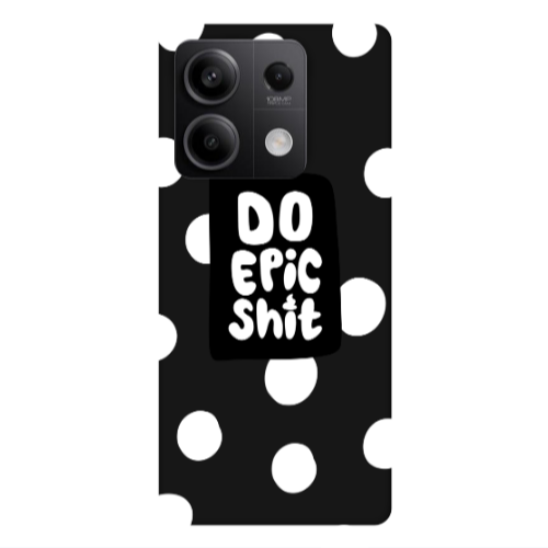 Xiaomi Redmi Note 13Pro 5G Do Epic Shit Black Colored Silicone TPU Θήκη
