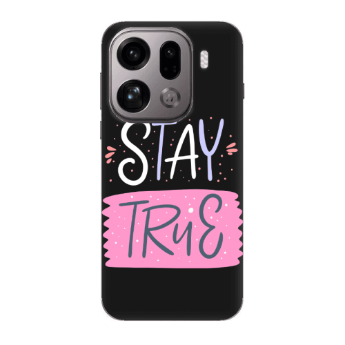 Oppo Find X9 Pro Stay True Black Colored Silicone TPU Θήκη