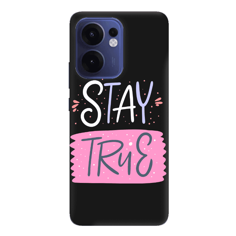 Oppo Reno 13 F Stay True Black Colored Silicone TPU Θήκη