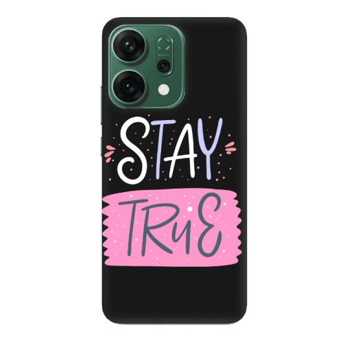 Oppo RENO 14 Stay True Black Colored Silicone TPU Θήκη