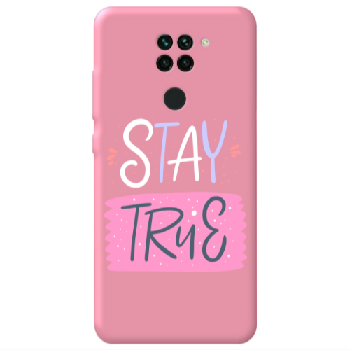 Xiaomi Redmi Note 9 Stay True Pink Colored Silicone TPU Θήκη