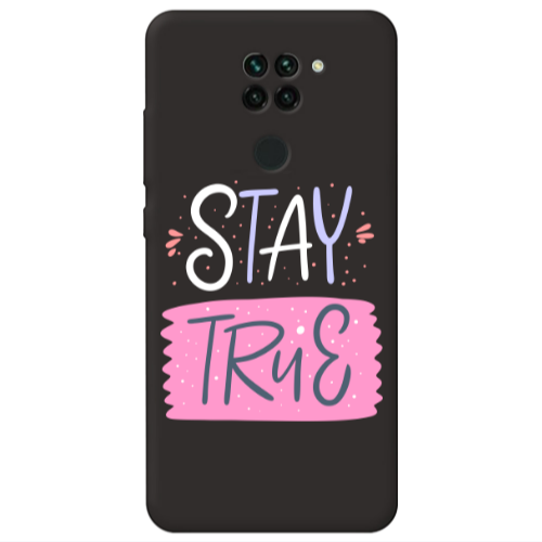 Xiaomi Redmi Note 9 Stay True Black Colored Silicone TPU Θήκη