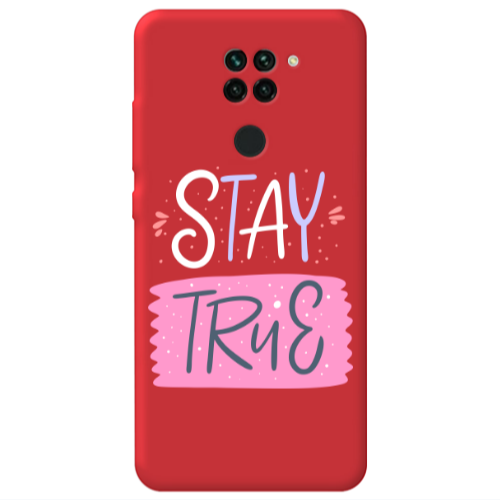 Xiaomi Redmi Note 9 Stay True Red Colored Silicone TPU Θήκη