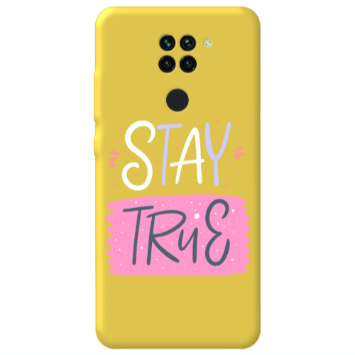 Xiaomi Redmi Note 9 Stay True Yellow Colored Silicone TPU Θήκη