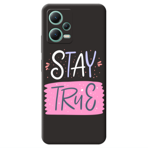 Xiaomi Redmi Note 12 Pro 5G Stay True Black Colored Silicone TPU Θήκη