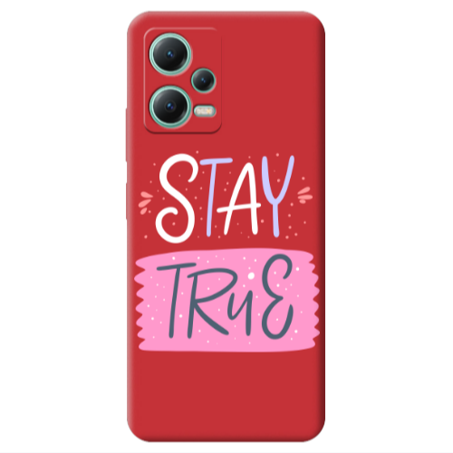Xiaomi Redmi Note 12 Pro 5G Stay True Red Colored Silicone TPU Θήκη