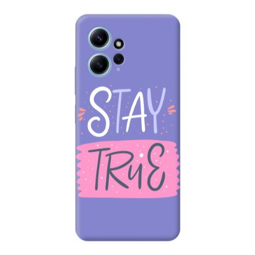 Xiaomi Redmi Note 12 4G Stay True Purple Colored Silicone TPU Θήκη