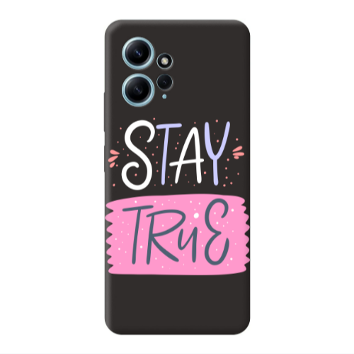 Xiaomi Redmi Note 12 4G Stay True Black Colored Silicone TPU Θήκη