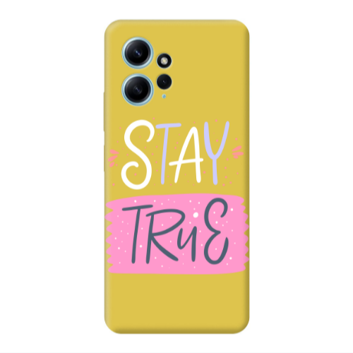 Xiaomi Redmi Note 12 4G Stay True Yellow Colored Silicone TPU Θήκη