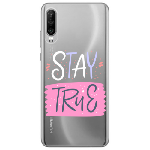 Huawei P30 Stay True Transparent Silicone TPU Θήκη