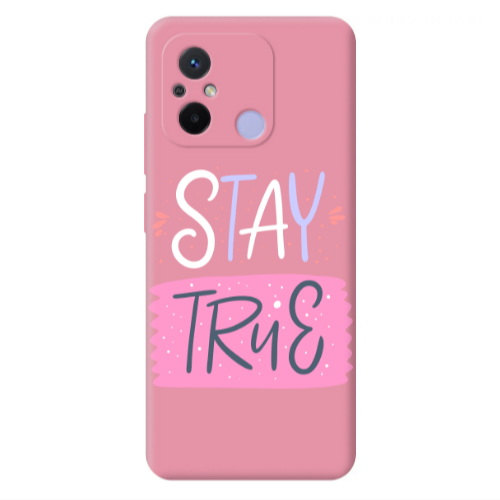 Xiaomi Redmi 12C Stay True Pink Colored Silicone TPU Θήκη