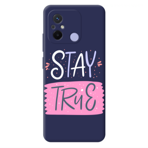 Xiaomi Redmi 12C Stay True Dark blue Colored Silicone TPU Θήκη