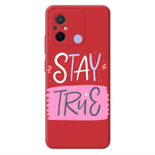 Xiaomi Redmi 12C Stay True Red Colored Silicone TPU Θήκη