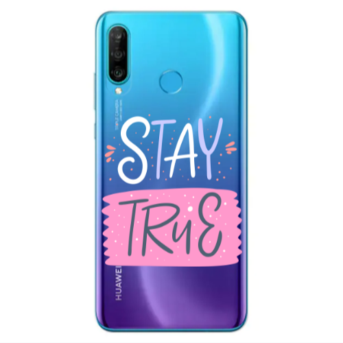 Huawei P30 Lite Stay True Transparent Silicone TPU Θήκη