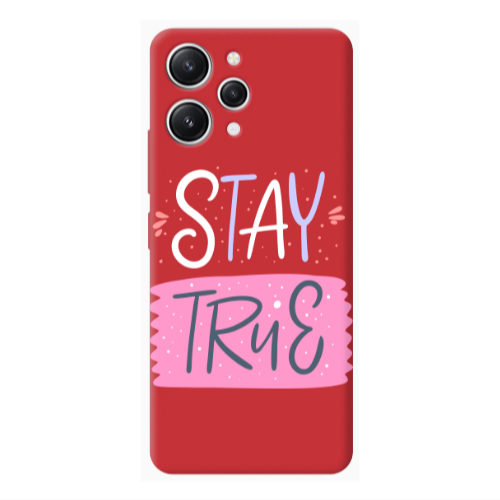 Xiaomi Redmi 12 Stay True Red Colored Silicone TPU Θήκη