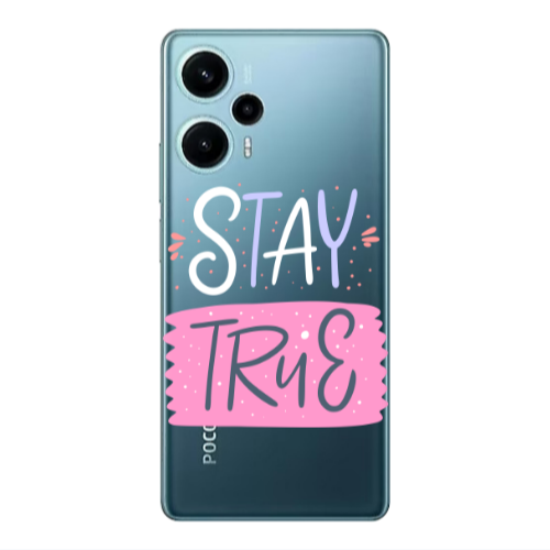 Xiaomi Poco F5 Stay True Transparent Silicone TPU Θήκη
